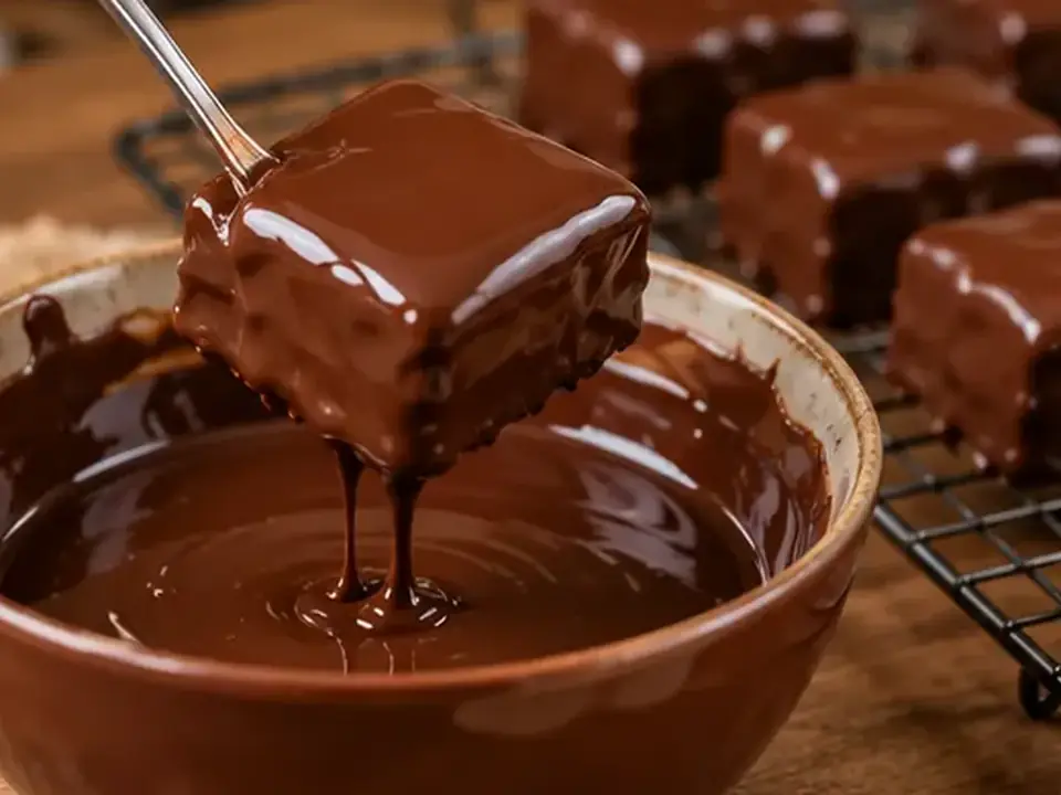 Pães de mel cobertos com chocolate